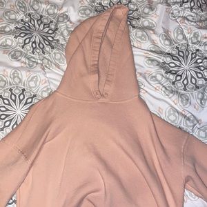 pink cropped hoodie